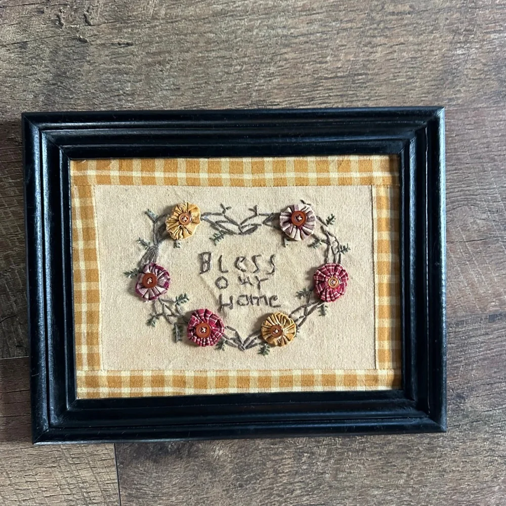 Vintage cross Stitch Home Picture Frame